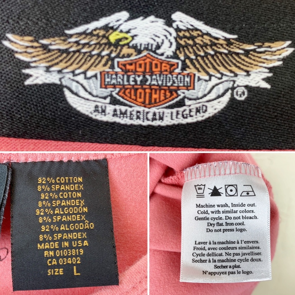 HARLEY-DAVIDSON SS Rhinestone Bling Graphic Tee L - Picture 5 of 5